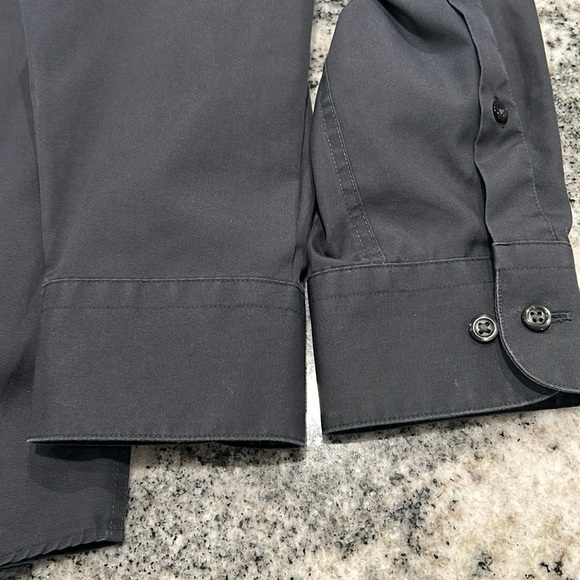Size 151/2 32/33 Pronto-Uomo  non - iron slim fit 100% cotton Grey - Picture 11 of 11
